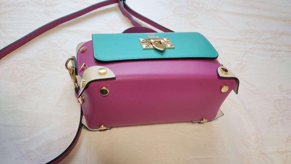 Geantă piele naturală, crossbody, nouă!