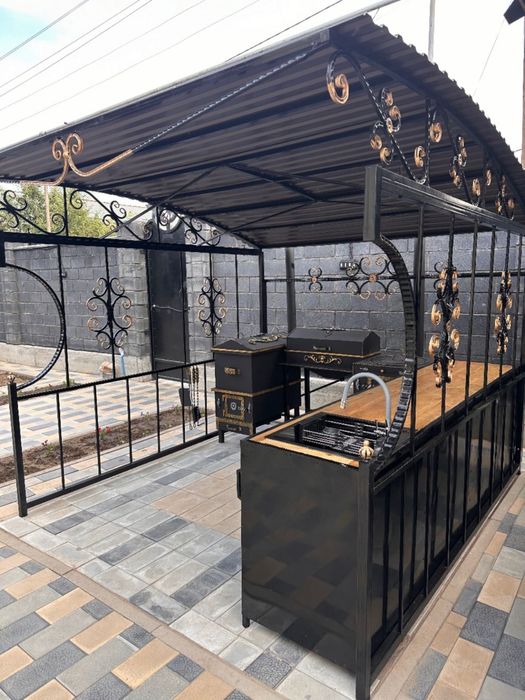 Мангальная с навесом