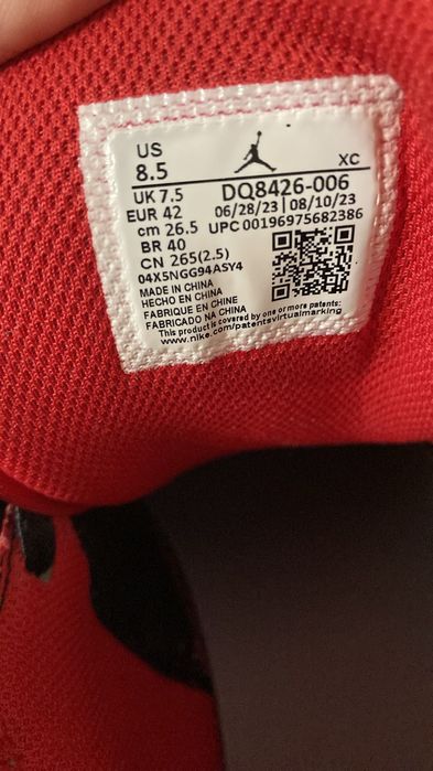 Air Jordan black and fire red