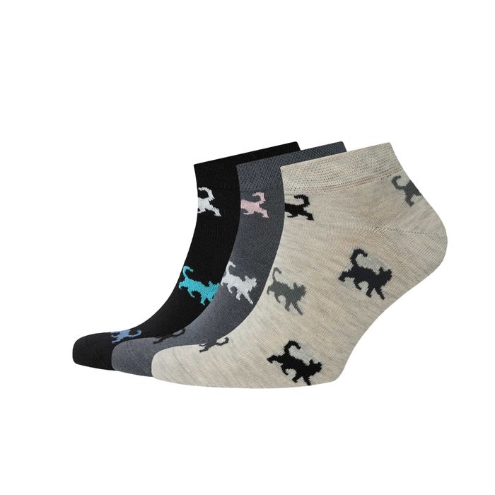 Комплект от 3 чифта дамски/детски терлици с десен на кученца