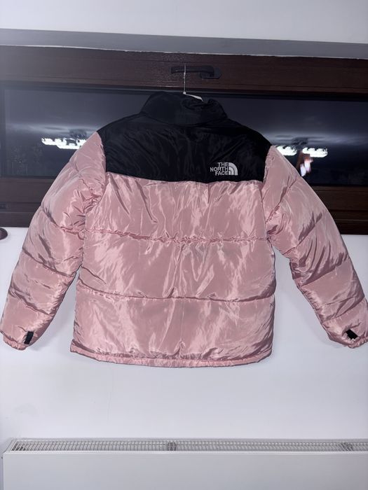 Geacă M The North Face roz rose trandafir fucsia negru neagră