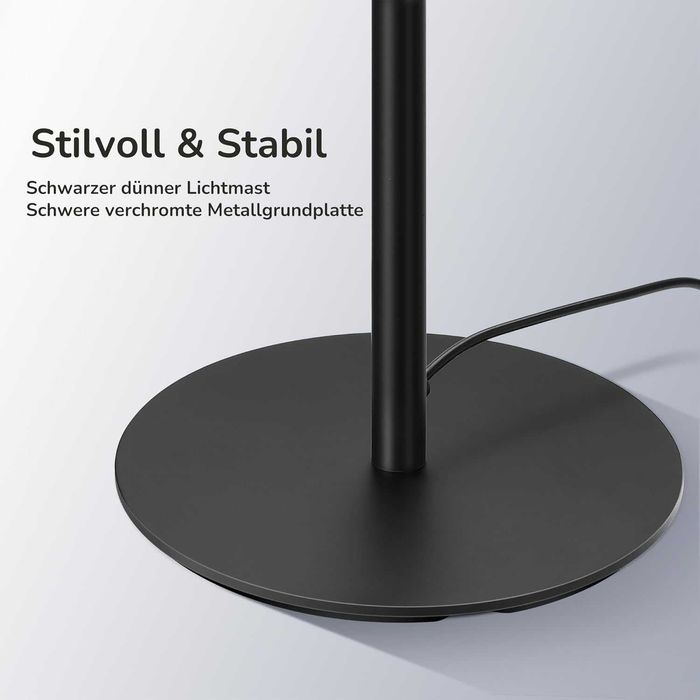 Lampa LED de podea EDISHINE, dimabila, 147 cm, lumina calda 3000K – noua