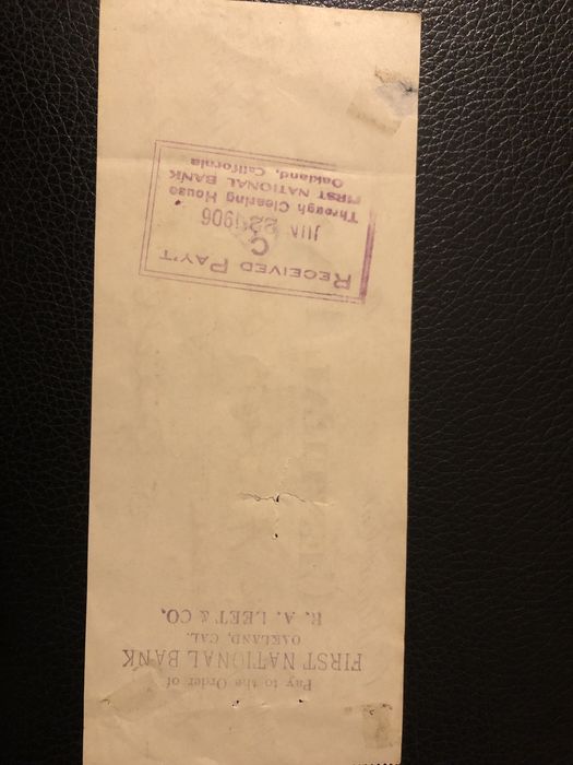 Американски чек от 1906