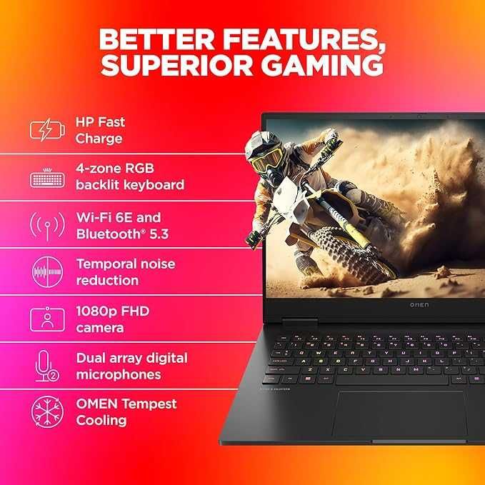 HP OMEN i7-13700HX D5-16GB 512 GB RTX 4060 8GB 16,0 WQXGA 240Hz Laptop