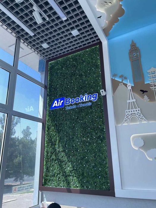 Искусственные растения на стену. Установка