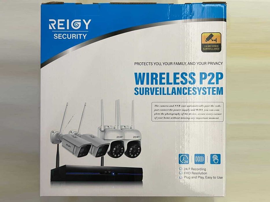 Пълен комплект за видеонаблюдение от REIGY 3MP WIFI P2P с 1TB