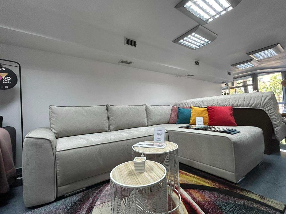 ПОСЛЕДНА БРОЙКА!! Удобен разтегателен ъглов Диван - с 2бр. ракли