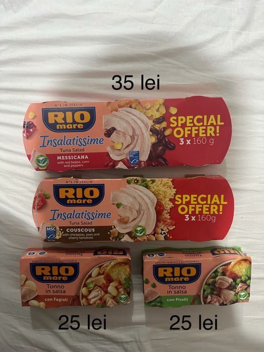 Ton rio mare diferite dimensiuni