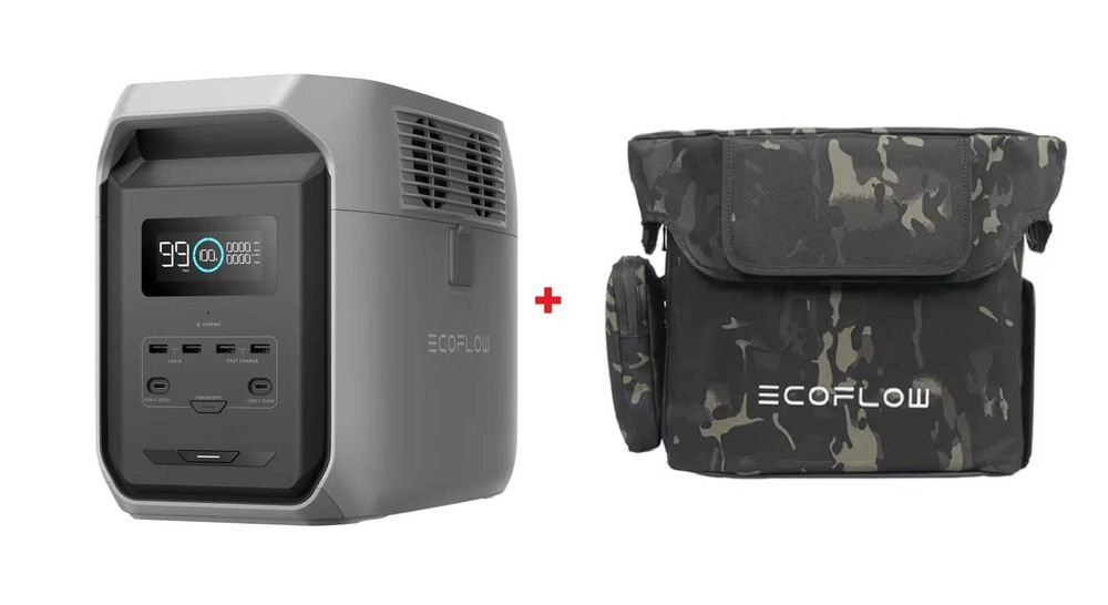 Портативная зарядная станция EcoFlow DELTA 3 (1500) + Чехол
