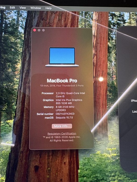 Macbook Pro 13 2018 (touchbar)