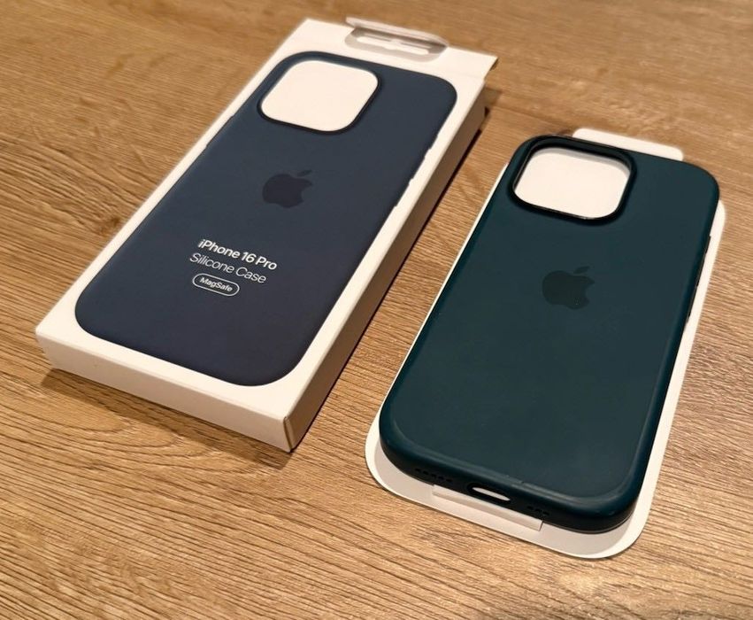 iPhone 16 PRO Natural Titanium + Lake Green MagSafe калъф и зарядно