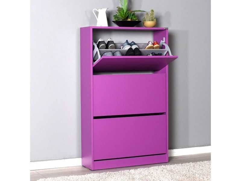 Нов! Шкаф за обувки Адоре SHC-530-UU-1 (лилаво)