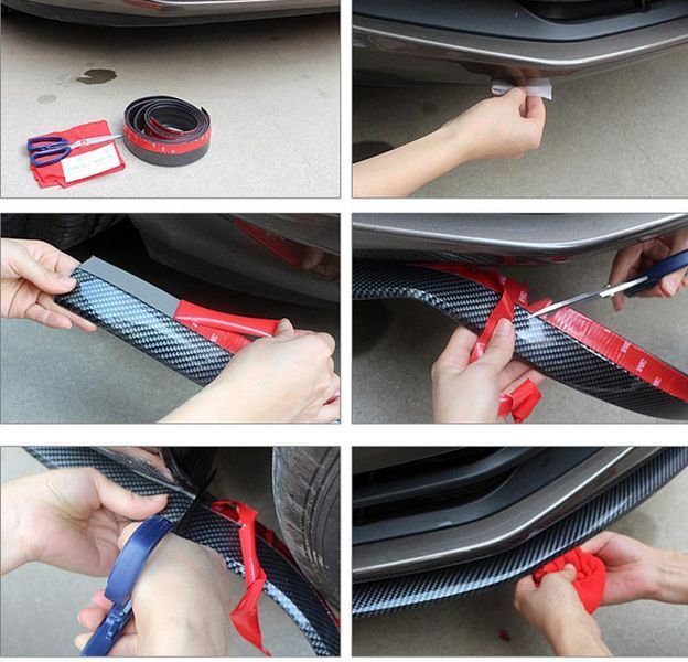 Лип Спойлер SAMURAI за предна броня и прагове- ЧЕРЕН А-3382-3