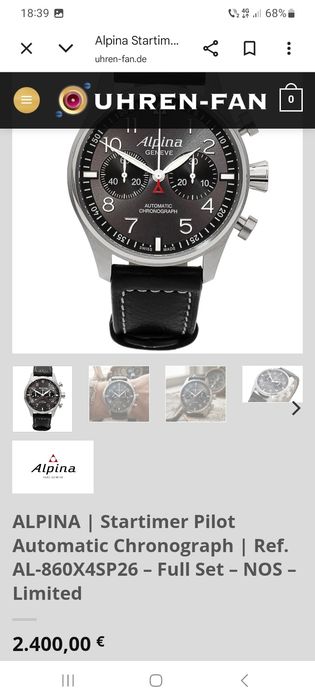 Ceas automatic Alpina chronograf că nou
