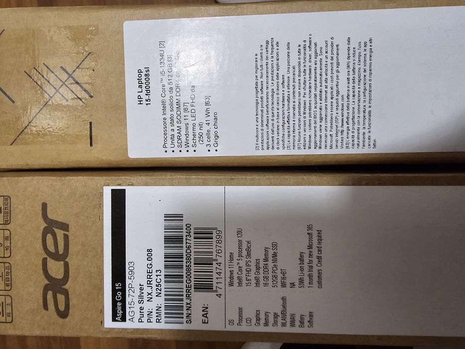 Laptopuri Acer și Hp noi sigilate