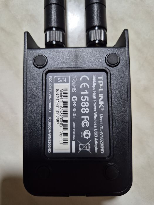 Беспроводной сетевой USB-адаптер высокой мощности, скорость до 300 Мби