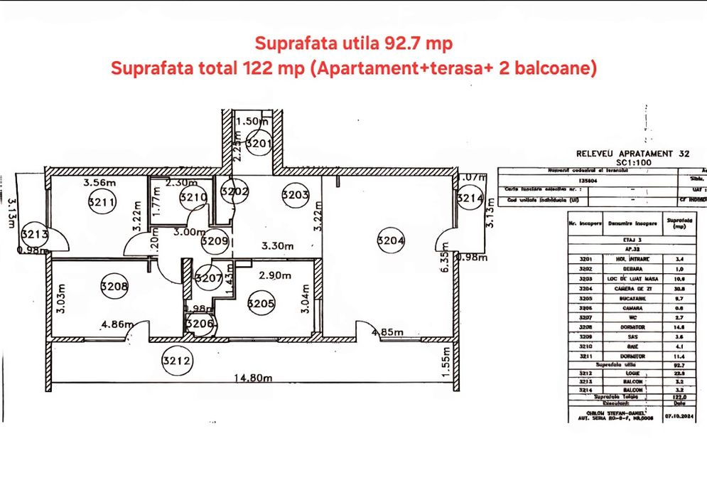 Proprietar,  vand apartament 3 camere, decomand