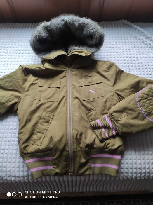 Зимно яке Puma с пухкава качулка