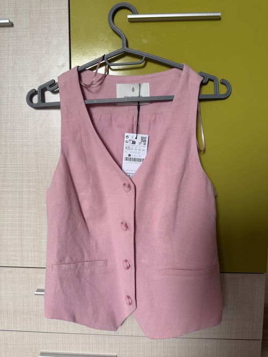 Stradivarius Елек от ленена смес
