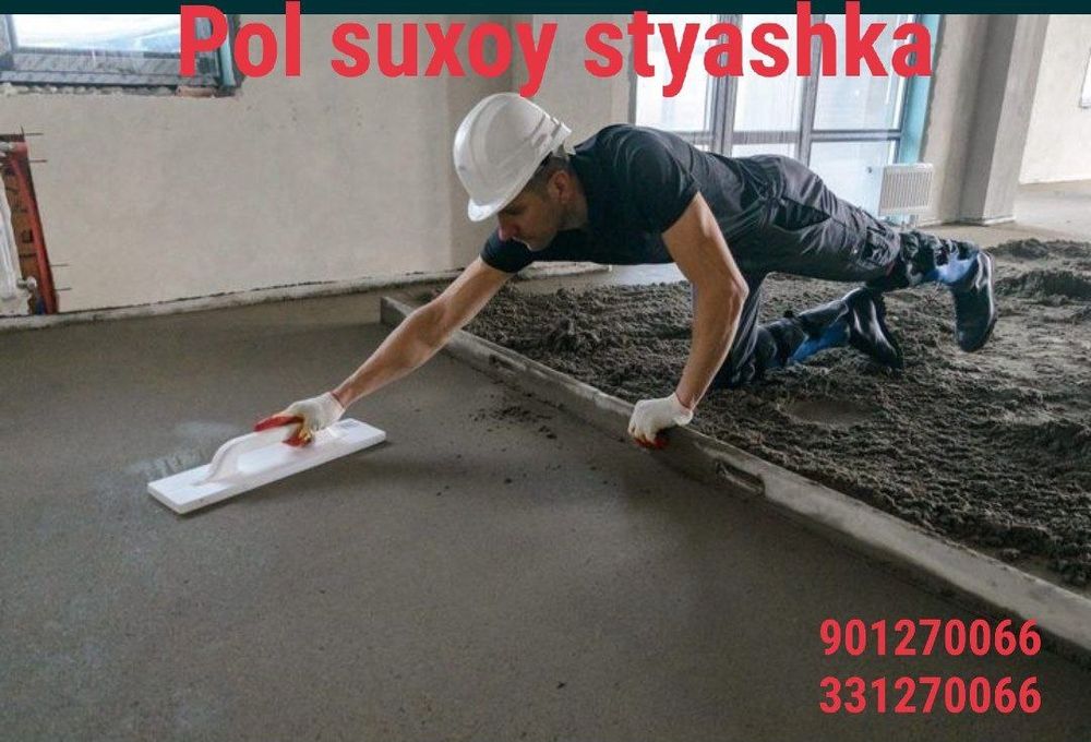 Styashka xizmatini pol suxoy styashka сухой стяжки пола сухой стяжки