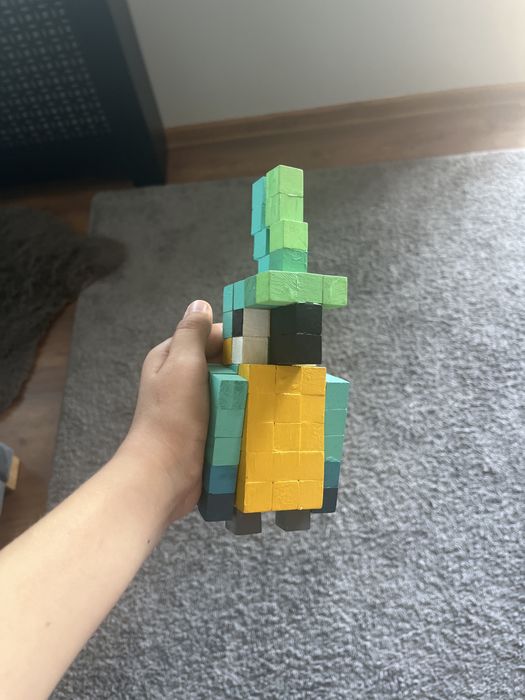Papagal minecraft din lemn