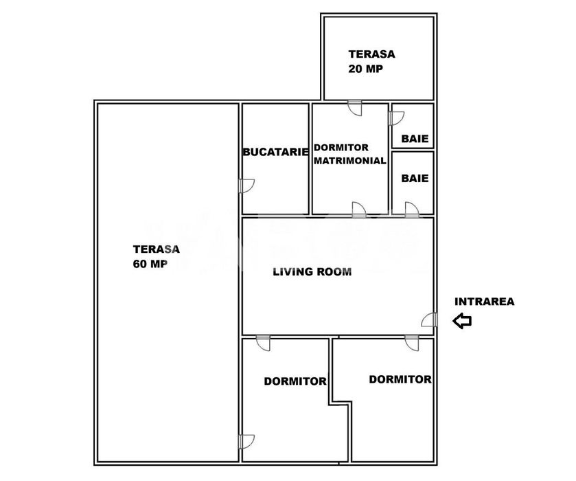 Penthouse cu 4 camere parcare subterana si 80 mp terasa Mihai Viteazul