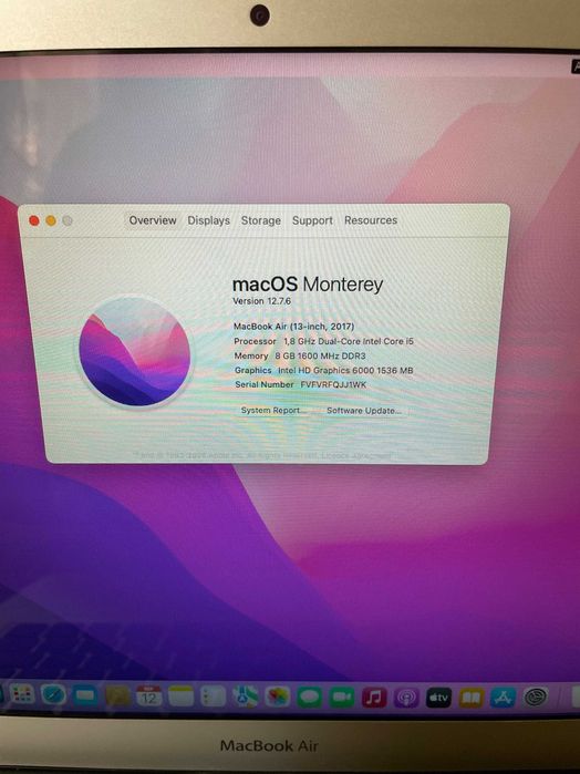13" Core i5 MacBook Air А1466 (2017)-8GB RAM/128GB SSD