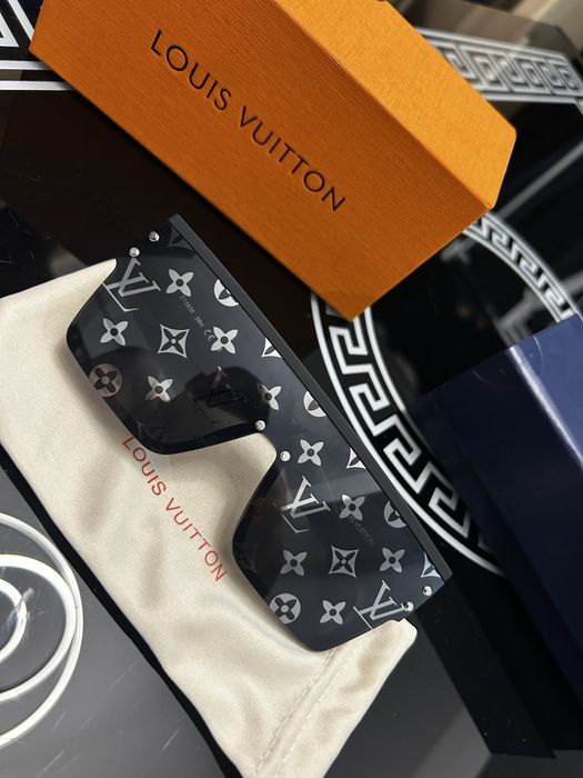 Ochelari Louis Vuitton Monogram Black Shield Luxury Design NOI cu Cutie