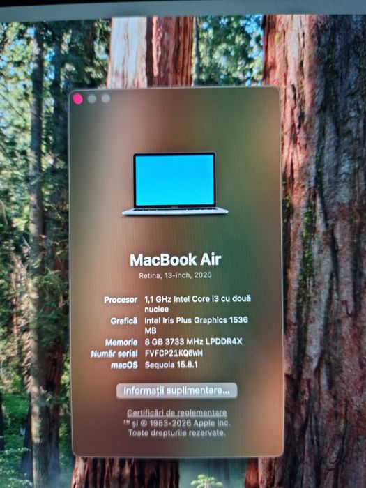 MacBook Air 2020 a2179

Achiziționat 28 mai 2020