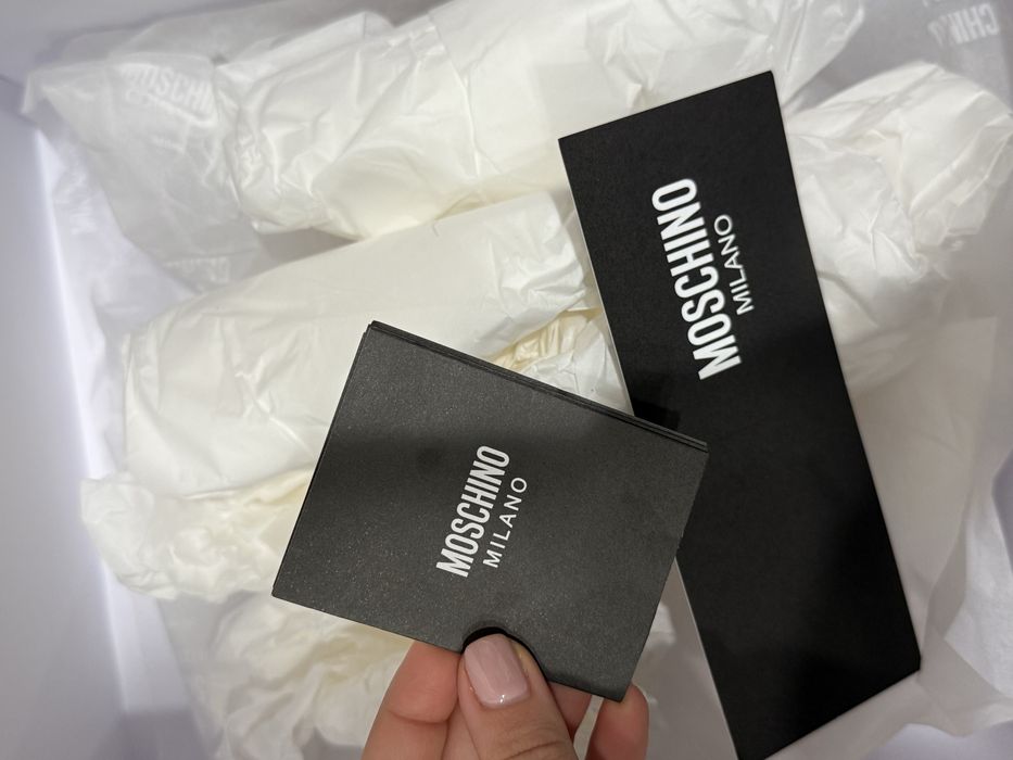 Moschino Couture, високи черни обувки Teddy sneakers 40