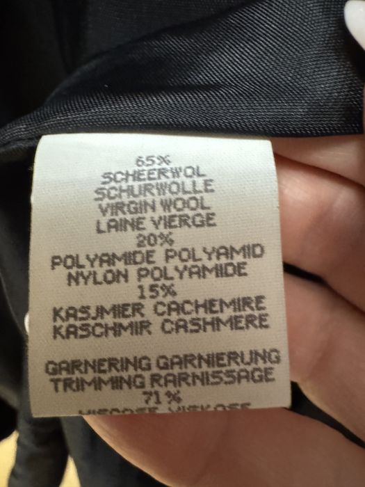 Palton cu lână virgină și cașmir Wool and Cashmere, mărime 40.