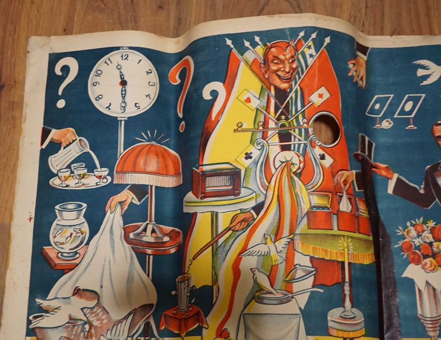 1935 Оригинален Плакат илюзионист Ник Дим Кос Никола Димитров Коцев