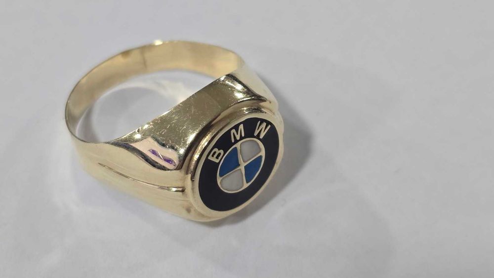 Мъжки златен пръстен BMW 14 карата