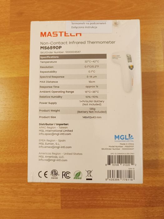 Termometru nou cu infraroșu  în cutie sigilată