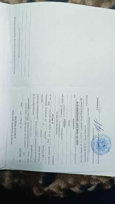 Uy sotiladi Olmaliq shahrida totuvlik 9dom 21 xonadon