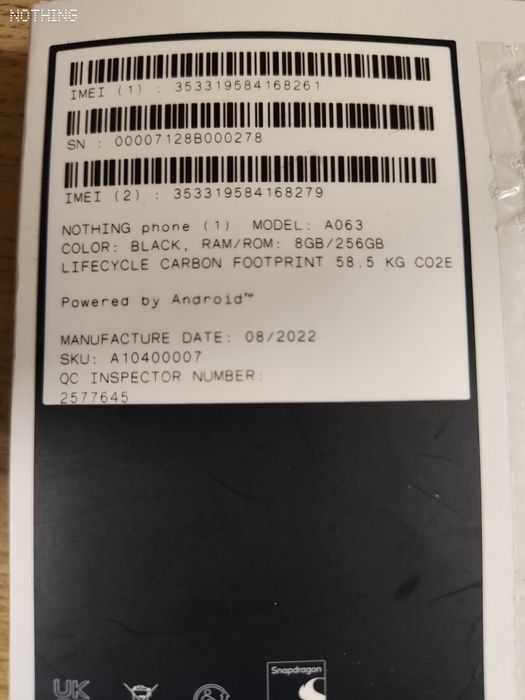 Nothing phone 1  8/256