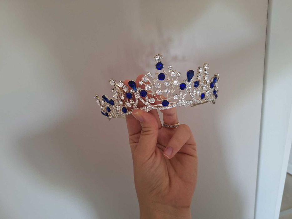 Рокля за къна Тъмно синя С корона