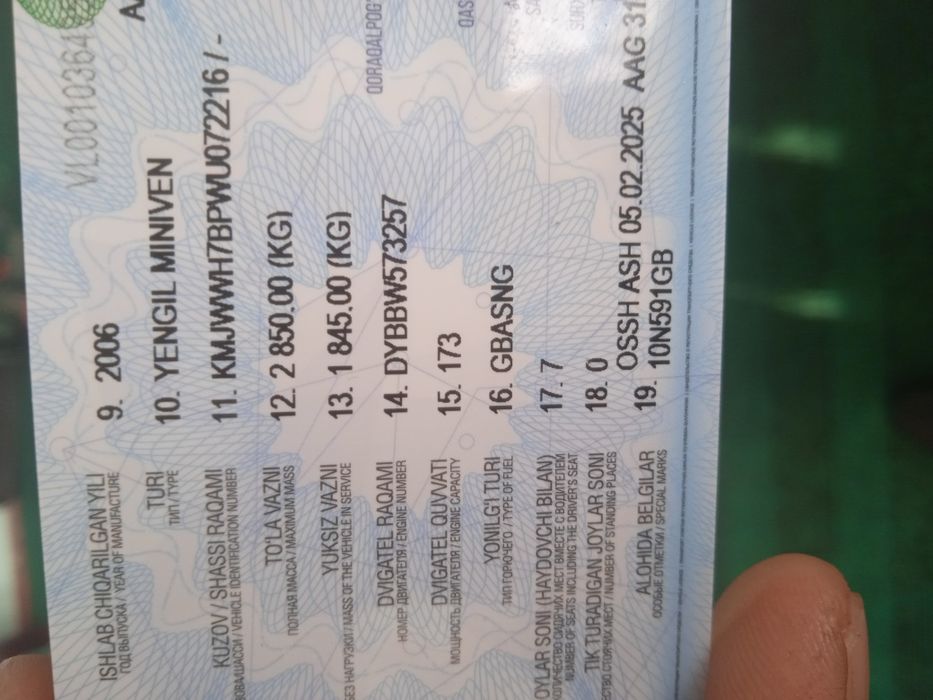 Хундай старикс минивэнмошинаси сотилади юриб туриган мошина