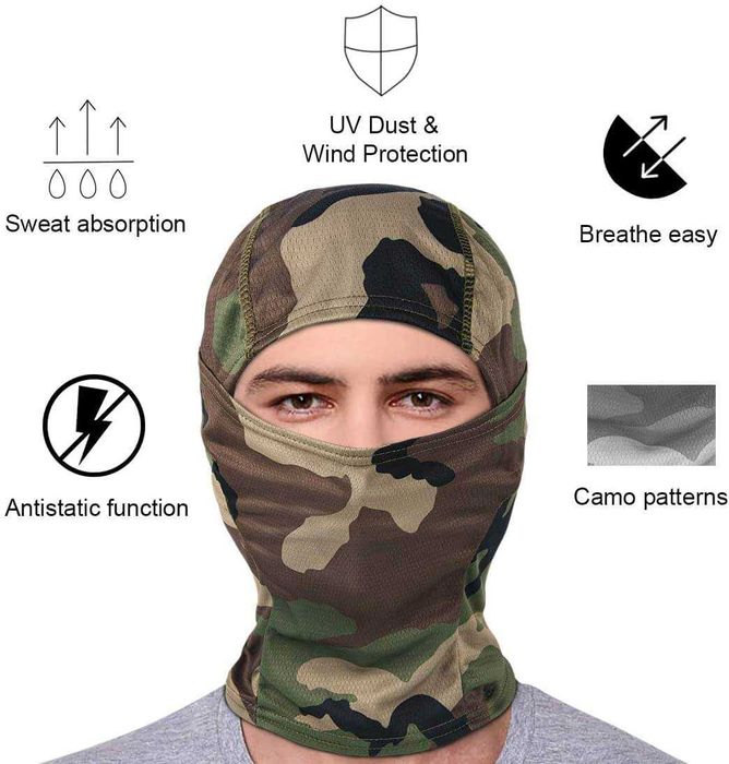 Маска за лице Balaclava с UV защита за еърсофт, лов, туризъм и др.