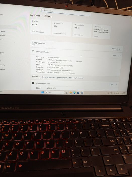 Lenovo IdeaPad Gaming 3 | Ryzen 7 5800H | RTX 3050 | 16GB RAM | Windows 11 Pro