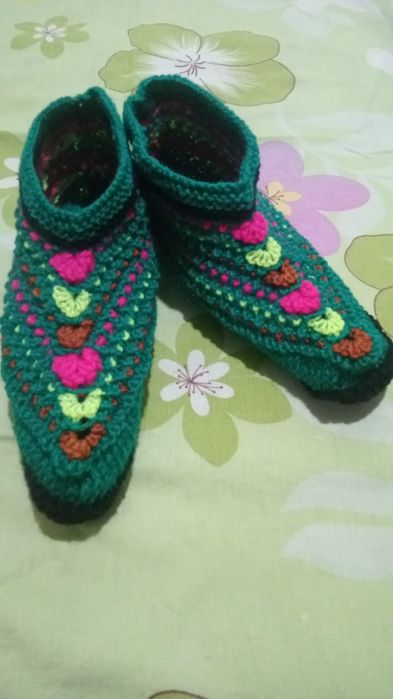 Вязаные женские следки.