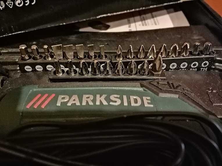 Акумулаторен Винтоверт с 4 приставки PARKSIZE Чисто Нов+Подарък