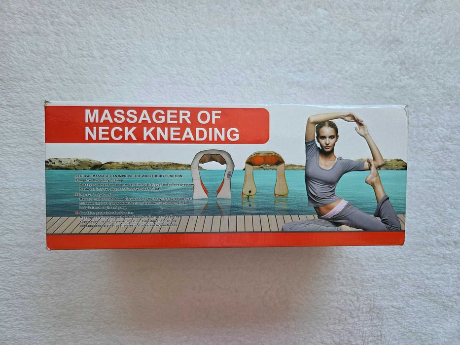 Aparat de masaj cervical Massager Neck, infrarosu si bile, piele, crem