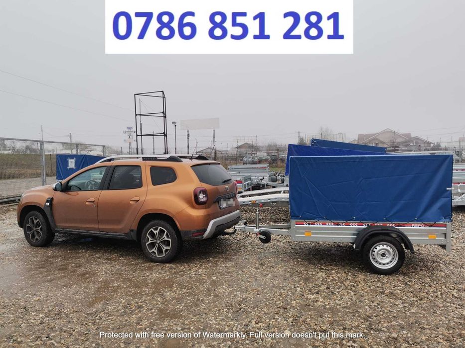 Remorca Auto 750  Repo Basculabila Apicola Atv Moto  Dublu Ax Oferta