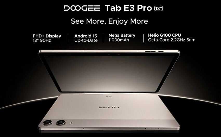Doogee Tab E3 Pro 32GB RAM 256GB ROM, Таблет с 13' екран