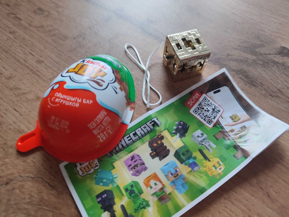 редкий золотой блок kinder joy minecraft