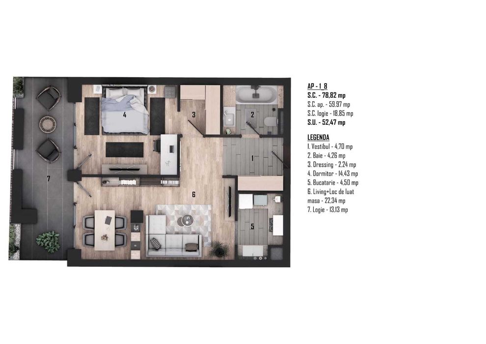 Apartament de vânzare – Nr. 12 | Sophie Residence, Oradea