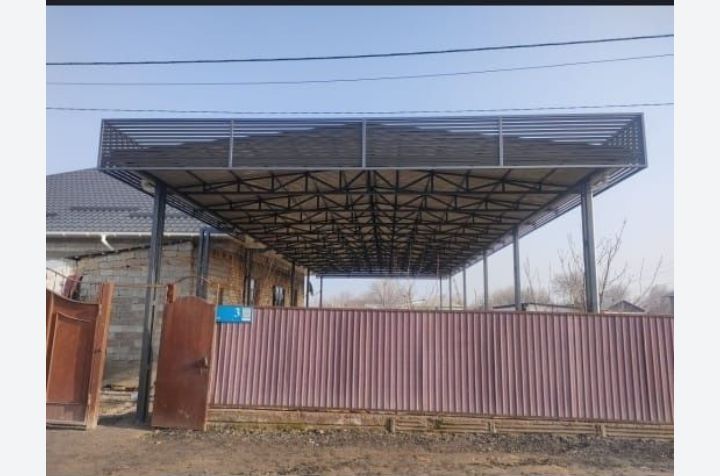 Навес одна скатный хайтек