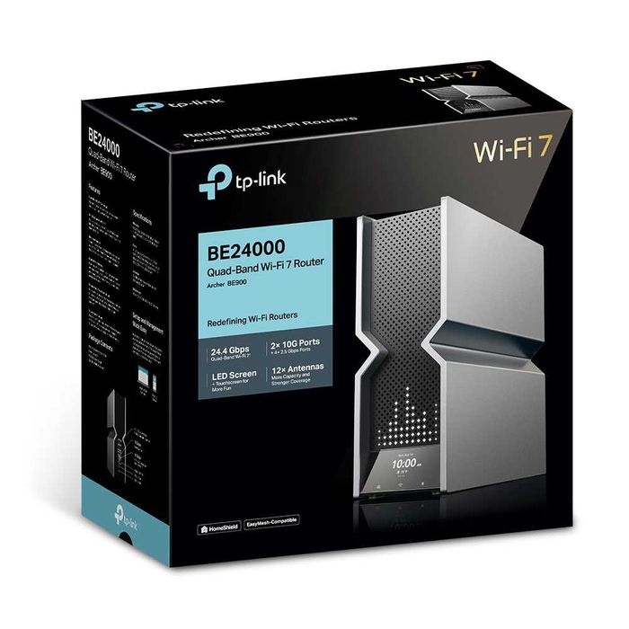 НОВ Wi-Fi 7 Router  TP - LINK  Модел :  BE24000 Quad-Band BE24000
