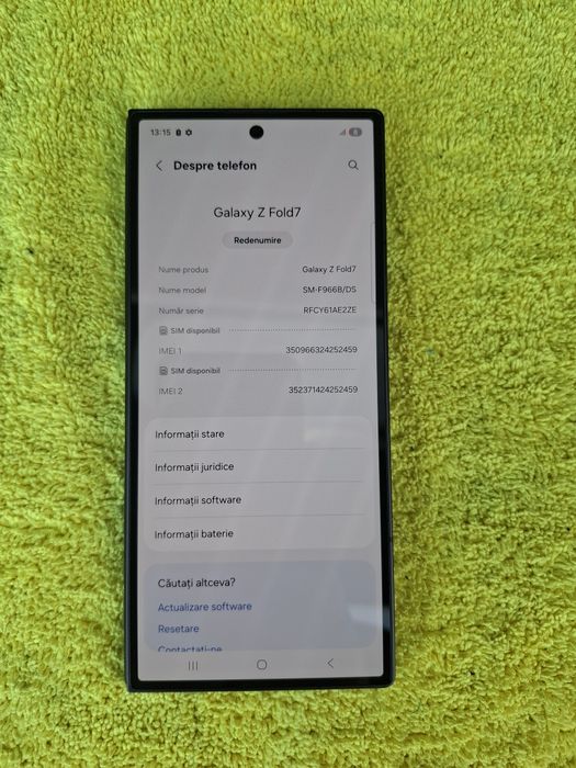 Vând/Schimb Samsung Z Fold 7 5g Ca Nou Dual Sim Liber